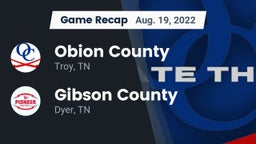 Recap: Obion County  vs. Gibson County  2022