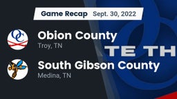 Recap: Obion County  vs. South Gibson County  2022