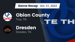 Recap: Obion County  vs. Dresden  2022