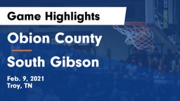 Obion County  vs South Gibson Game Highlights - Feb. 9, 2021