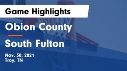 Obion County  vs South Fulton  Game Highlights - Nov. 30, 2021
