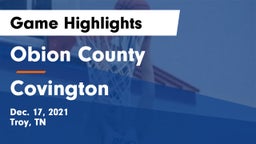 Obion County  vs Covington Game Highlights - Dec. 17, 2021