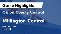 Obion County Central  vs Millington Central  Game Highlights - Dec. 28, 2022