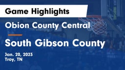Obion County Central  vs South Gibson County  Game Highlights - Jan. 20, 2023