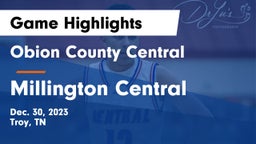 Obion County Central  vs Millington Central  Game Highlights - Dec. 30, 2023