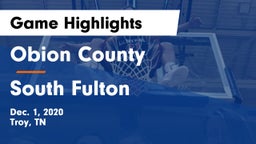 Obion County  vs South Fulton  Game Highlights - Dec. 1, 2020