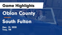 Obion County  vs South Fulton  Game Highlights - Dec. 15, 2020