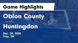 Obion County  vs Huntingdon  Game Highlights - Dec. 29, 2020