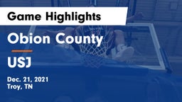 Obion County  vs USJ Game Highlights - Dec. 21, 2021