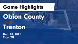 Obion County  vs Trenton Game Highlights - Dec. 28, 2021