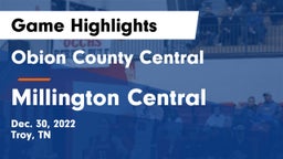 Obion County Central  vs Millington Central  Game Highlights - Dec. 30, 2022