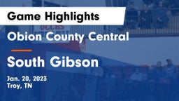 Obion County Central  vs South Gibson Game Highlights - Jan. 20, 2023