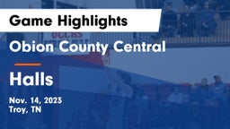 Obion County Central  vs Halls Game Highlights - Nov. 14, 2023