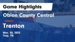 Obion County Central  vs Trenton Game Highlights - Nov. 30, 2023