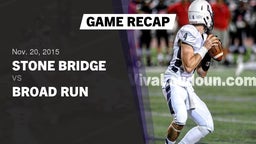 Recap: Stone Bridge  vs. Broad Run  2015