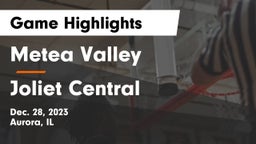 Metea Valley  vs Joliet Central  Game Highlights - Dec. 28, 2023