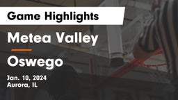 Metea Valley  vs Oswego  Game Highlights - Jan. 10, 2024