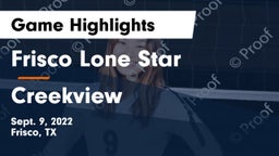 Frisco Lone Star  vs Creekview  Game Highlights - Sept. 9, 2022