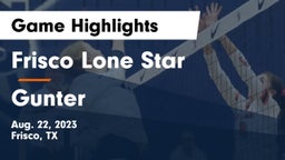 Frisco Lone Star  vs Gunter  Game Highlights - Aug. 22, 2023