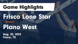Frisco Lone Star  vs Plano West  Game Highlights - Aug. 25, 2023