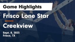 Frisco Lone Star  vs Creekview  Game Highlights - Sept. 8, 2023