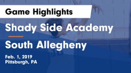 Shady Side Academy  vs South Allegheny  Game Highlights - Feb. 1, 2019