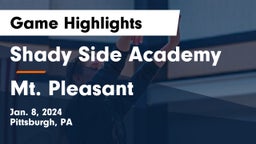 Shady Side Academy vs Mt. Pleasant  Game Highlights - Jan. 8, 2024