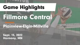 Fillmore Central  vs Plainview-Elgin-Millville  Game Highlights - Sept. 15, 2022