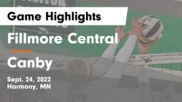 Fillmore Central  vs Canby  Game Highlights - Sept. 24, 2022