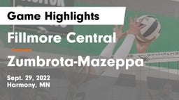 Fillmore Central  vs Zumbrota-Mazeppa  Game Highlights - Sept. 29, 2022
