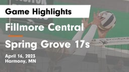 Fillmore Central  vs Spring Grove 17s Game Highlights - April 16, 2023