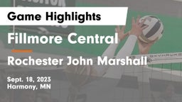 Fillmore Central  vs Rochester John Marshall  Game Highlights - Sept. 18, 2023