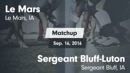 Matchup: Le Mars  vs. Sergeant Bluff-Luton  2016