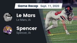 Recap: Le Mars  vs. Spencer  2020