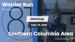 Matchup: Warrior Run High vs. Southern Columbia Area  2020