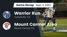 Recap: Warrior Run  vs. Mount Carmel Area  2022