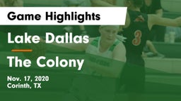 Lake Dallas  vs The Colony  Game Highlights - Nov. 17, 2020