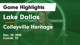 Lake Dallas  vs Colleyville Heritage  Game Highlights - Dec. 18, 2020