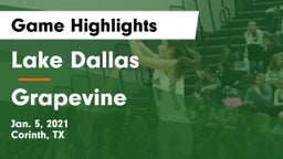 Lake Dallas  vs Grapevine  Game Highlights - Jan. 5, 2021