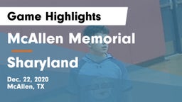 McAllen Memorial  vs Sharyland  Game Highlights - Dec. 22, 2020