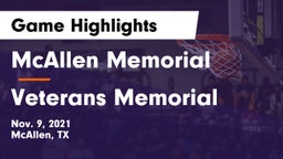 McAllen Memorial  vs Veterans Memorial  Game Highlights - Nov. 9, 2021