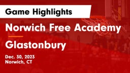 Norwich Free Academy vs Glastonbury  Game Highlights - Dec. 30, 2023