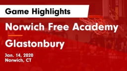 Norwich Free Academy vs Glastonbury  Game Highlights - Jan. 14, 2020