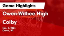 Owen-Withee High vs Colby  Game Highlights - Jan. 9, 2024