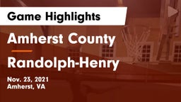 Amherst County  vs Randolph-Henry  Game Highlights - Nov. 23, 2021