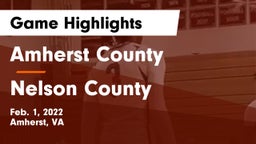 Amherst County  vs Nelson County  Game Highlights - Feb. 1, 2022