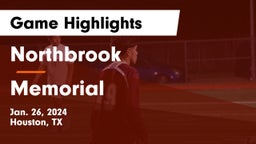 Northbrook  vs Memorial  Game Highlights - Jan. 26, 2024