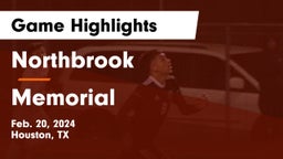 Northbrook  vs Memorial  Game Highlights - Feb. 20, 2024