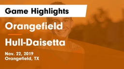Orangefield  vs Hull-Daisetta  Game Highlights - Nov. 22, 2019
