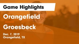 Orangefield  vs Groesbeck  Game Highlights - Dec. 7, 2019
